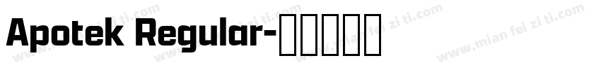 Apotek Regular字体转换